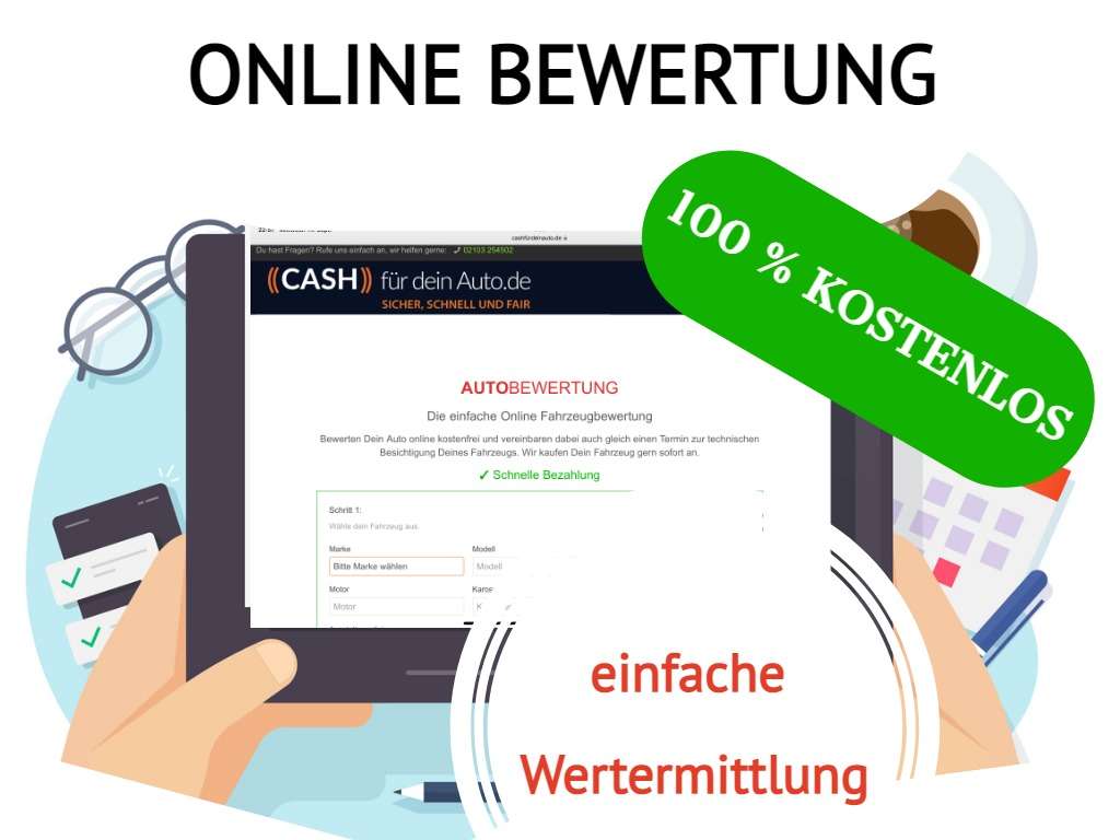 wir kaufen dein auto online Bewertung einfache wertschätzung cashfürdeinauto.de